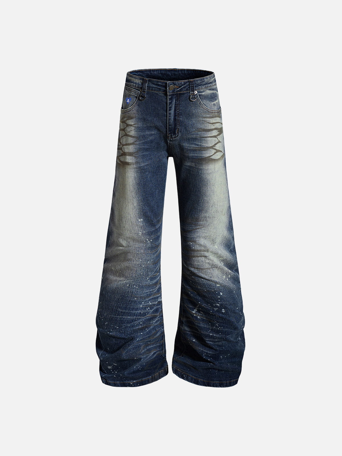 Aelfric Eden Washed Distressed Bootcut Jeans