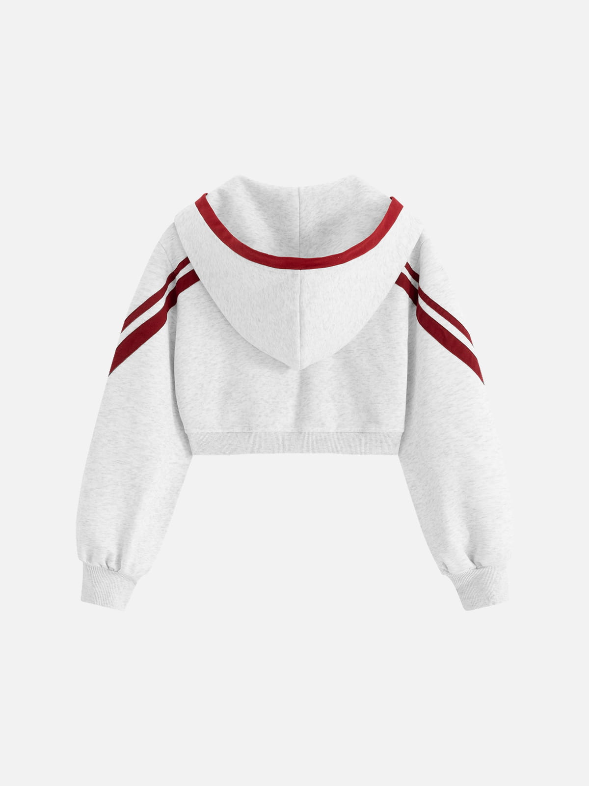 Alternative view of Aelfric Eden Cropped Contrast Stripe Zip Up Hoodie