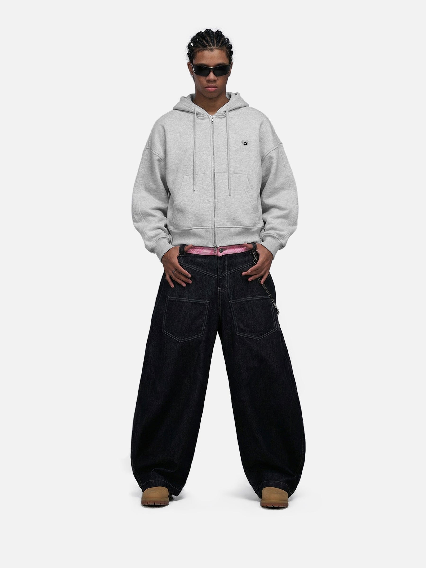 Aelfric Eden Boxy Double Zip Up Hoodie
