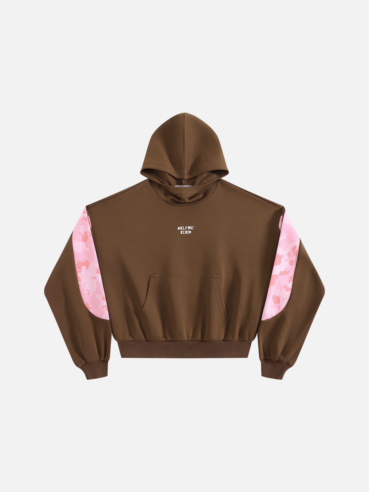 Aelfric Eden Boxy Camo Panel Pullover Hoodie