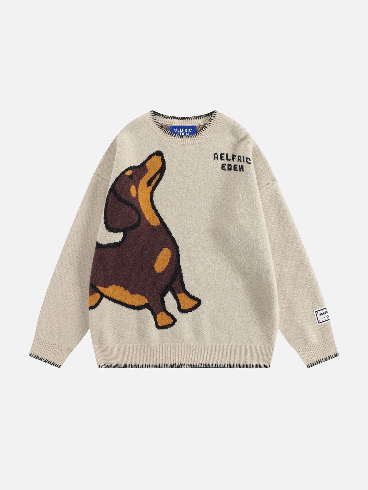 Alternative view of Aelfric Eden Hand Drawn Dachshund Jacquard Sweater