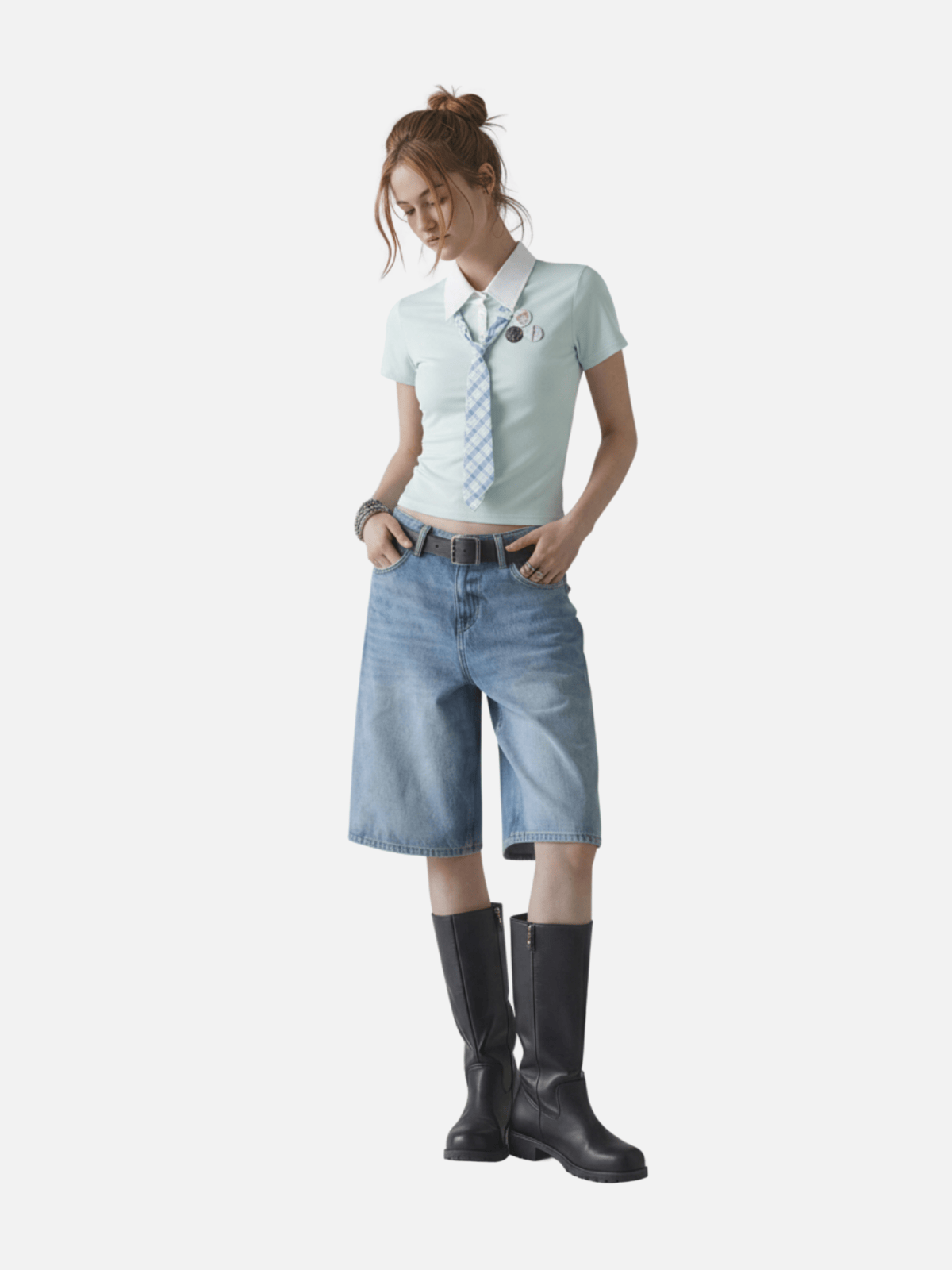 Aelfric Eden Tie Badge Cropped Tee