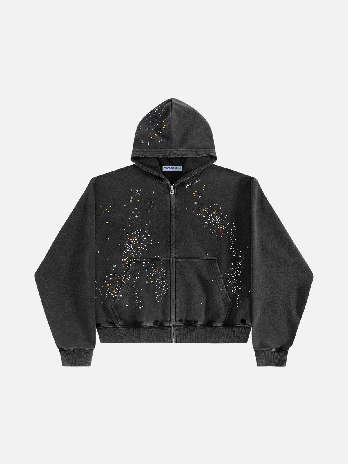 Aelfric Eden Rhinestone Boxy Zip Up V302 Hoodie