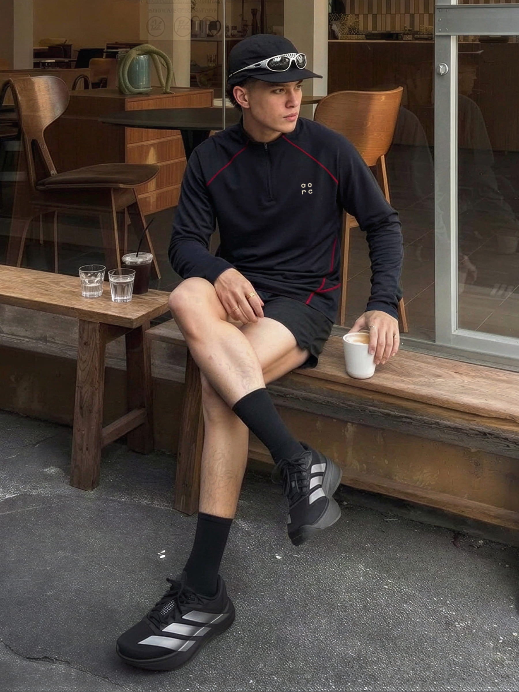 Breezy Active Half Zip Long Sleeve Tee